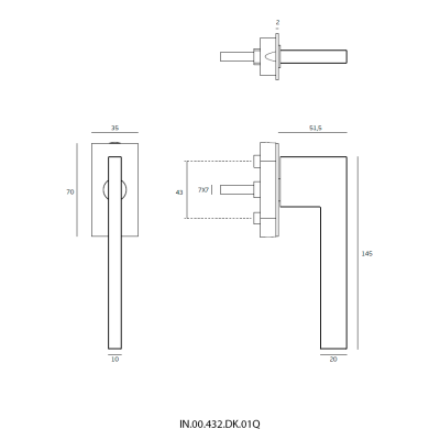 Ручка оконная IN.00.432.DK01Q