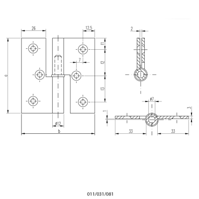 Петля карточная 12 FS