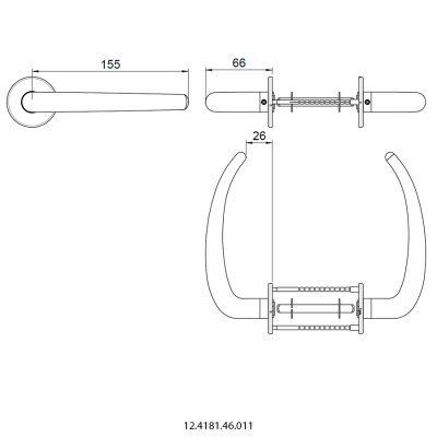 Ручка дверная 12.4181.46