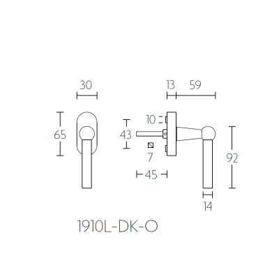 Ручка оконная 1910L-DK