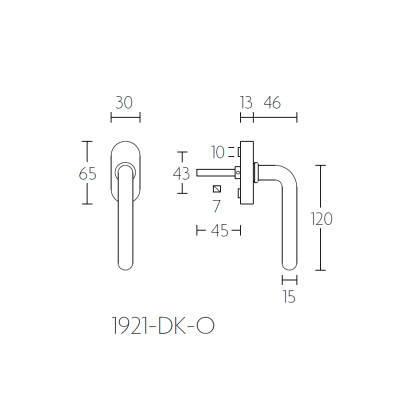 Ручка оконная 1921-DK