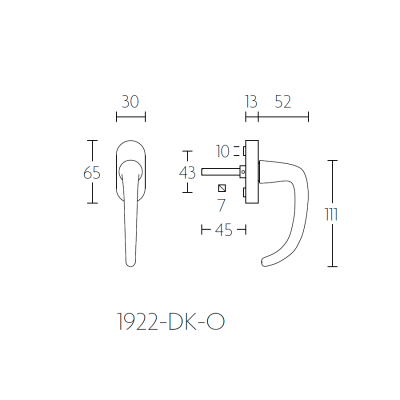 Ручка оконная 1922-DK