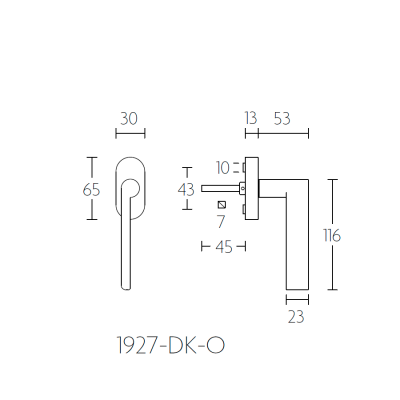 Ручка оконная 1927-DK