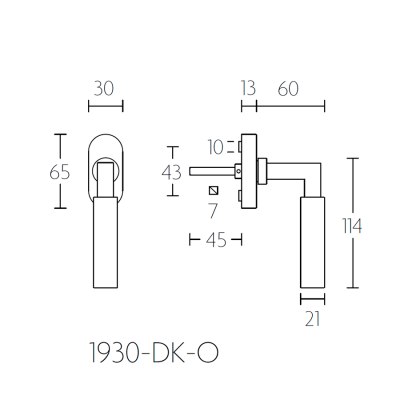 Ручка оконная 1930-DK