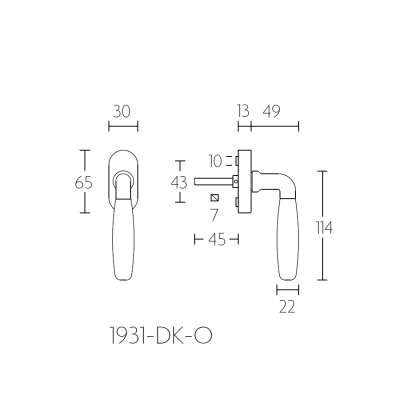 Ручка оконная 1931-DK