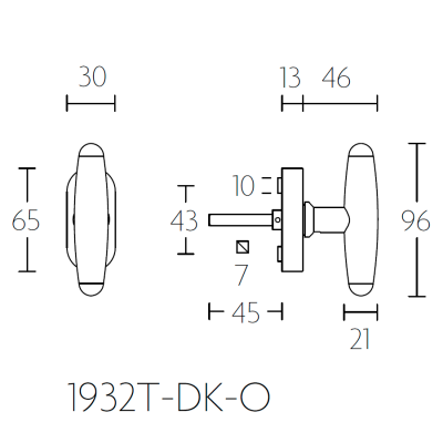 Ручка оконная 1932T-DK