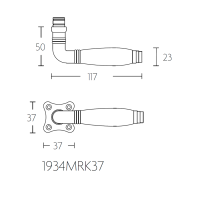 Ручка дверная 1934MRK37