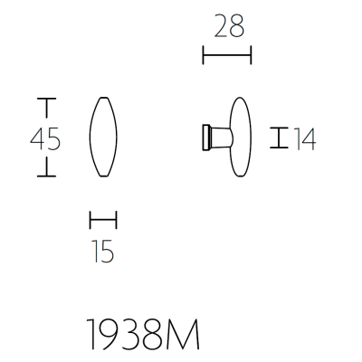 Ручка мебельная 1938M