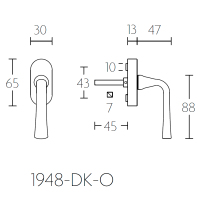 Ручка оконная 1948-DK