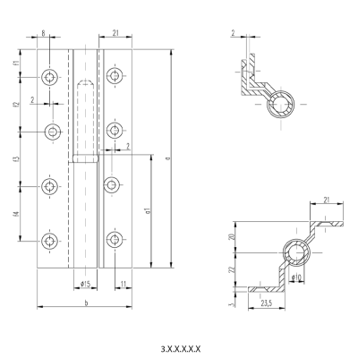 Петля карточная 3 FS