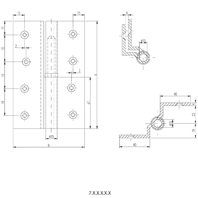 Петля карточная 7 FS