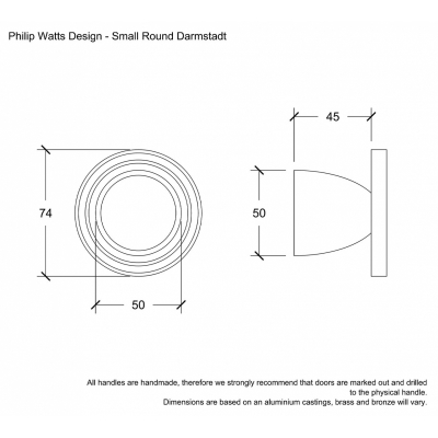 Ручка-кноб Darmstadt Round