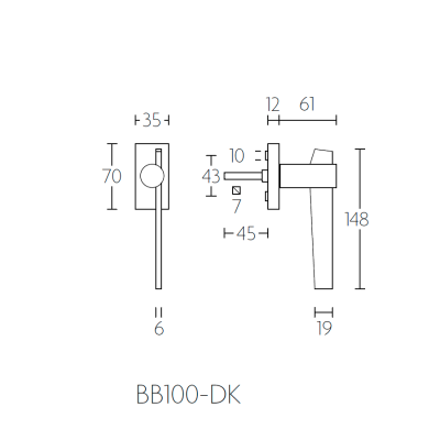 Ручка оконная BB100-DK