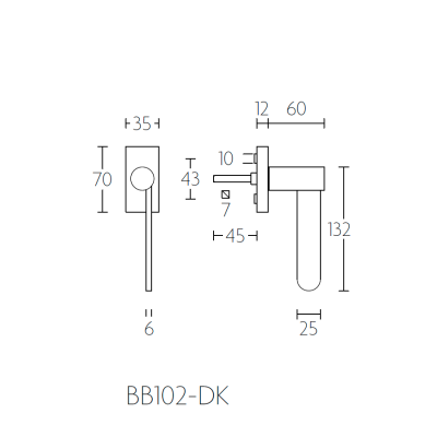 Ручка оконная BB102-DK