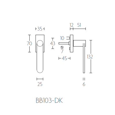 Ручка оконная BB103-DK