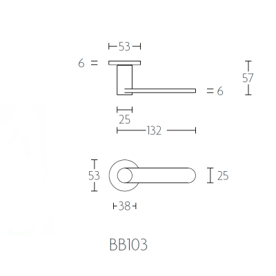 Ручка дверная BB103