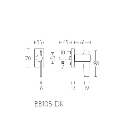 Ручка оконная BB105-DK