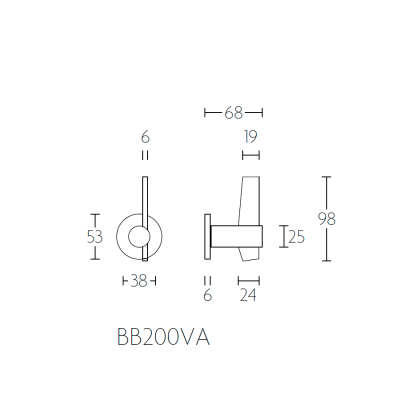 Ручка дверная BB200VA