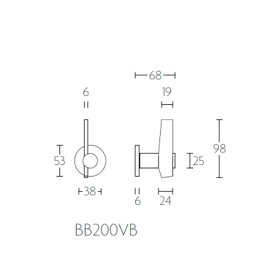 Ручка дверная BB200VA