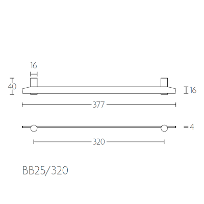 Ручка мебельная BB25/320