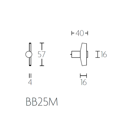 Ручка мебельная BB25M