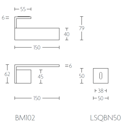 Ручка дверная BM102