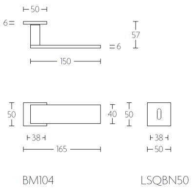 Ручка дверная BM104