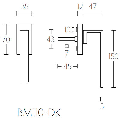 Ручка оконная BM110-DK