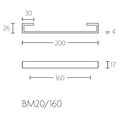 Ручка мебельная BM20/160