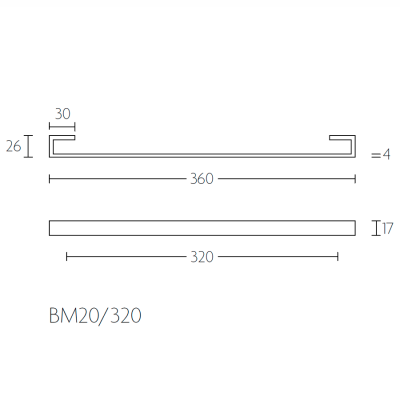 Ручка мебельная BM20/160