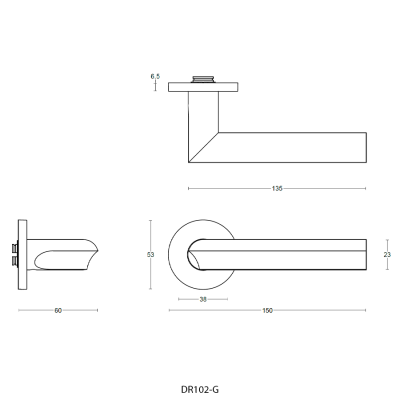 Ручка дверная DR102