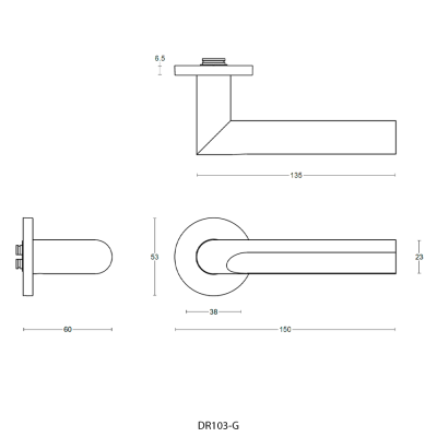 Ручка дверная DR103