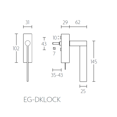 Ручка оконная EG-DKLOCK