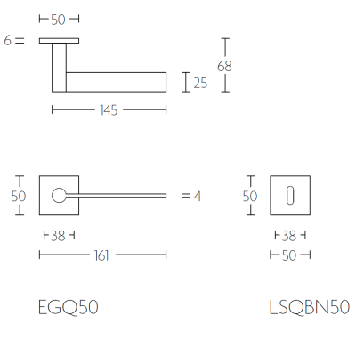 Ручка дверная EGQ50