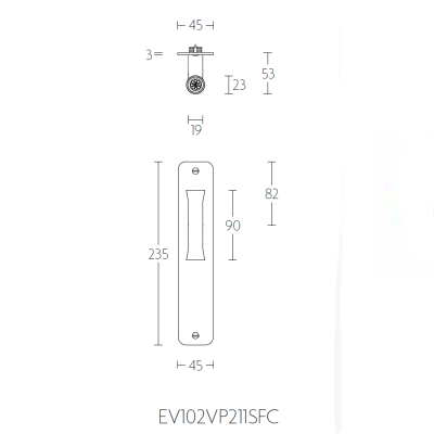 Ручка-кноб EV102VP211