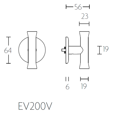 Ручка фиксированная EV200V