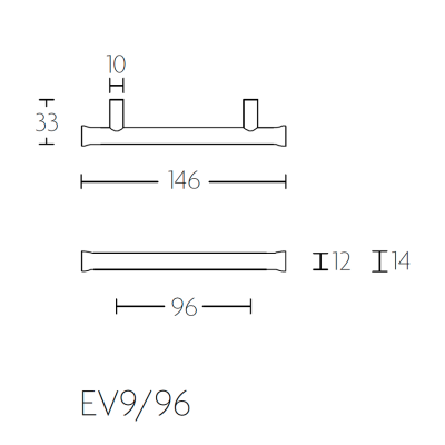 Ручка мебельная EV9/96