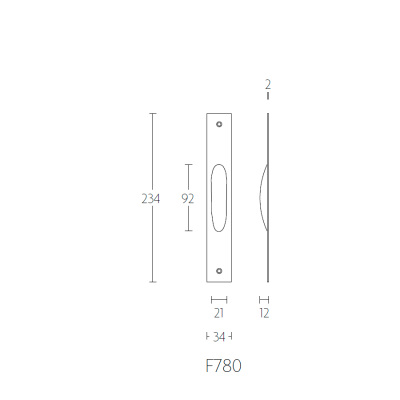 Ручка врезная F780