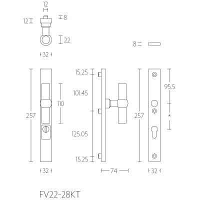 Ручка дверная FV22-28