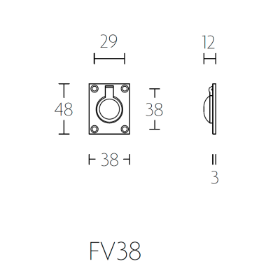 Ручка врезная FV38