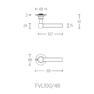 Ручка дверная FVL