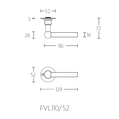 Ручка дверная FVL