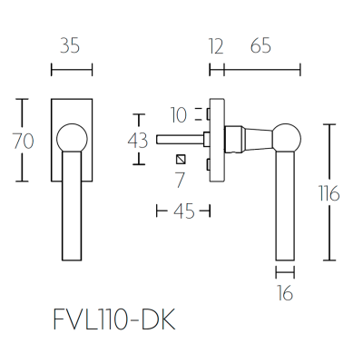 Ручка оконная FVL-DK