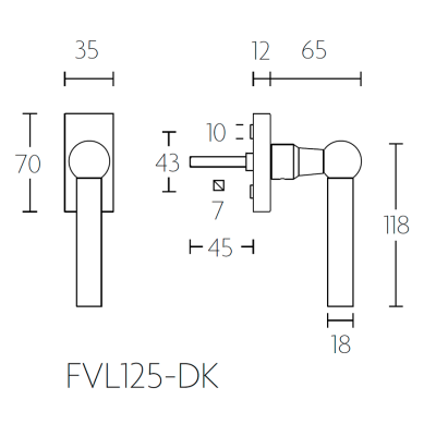 Ручка оконная FVL-DK