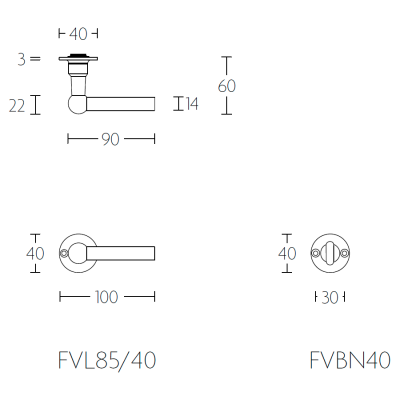 Ручка дверная FVL