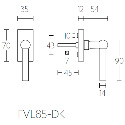 Ручка оконная FVL-DK