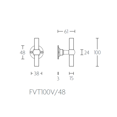 Ручка-кноб FVT85V/40