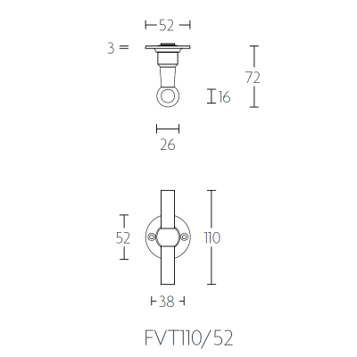 Ручка дверная FVT