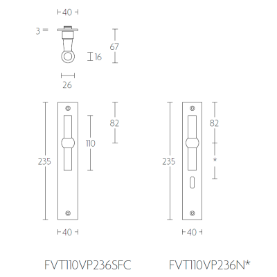 Ручка-кноб FVT85VP236