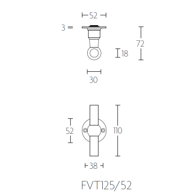 Ручка дверная FVT